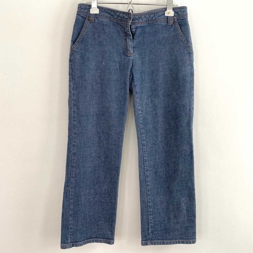 J. Crew Blue Straight Wide Leg Low Rise Jeans Y2K/ 90s